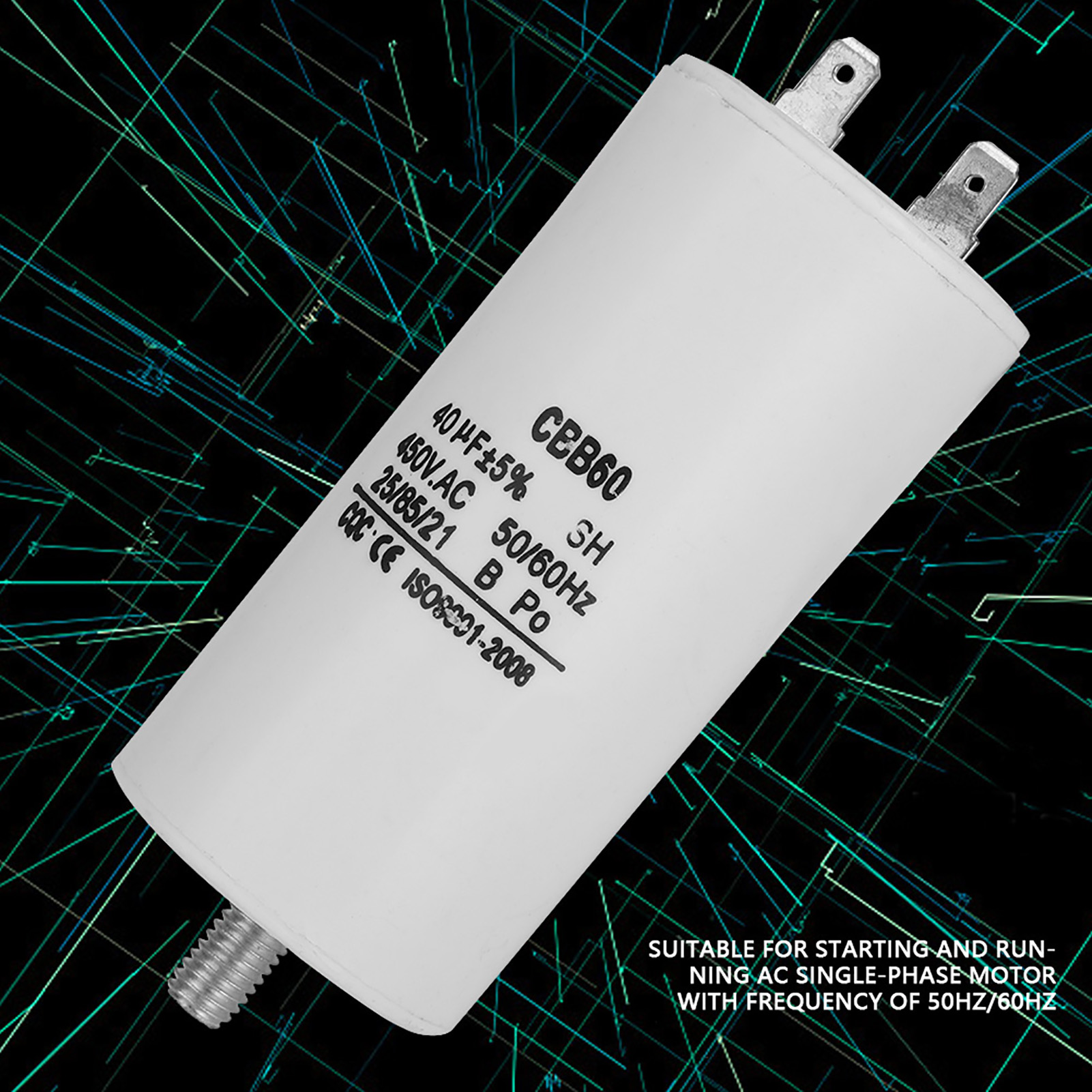Description Picture 3 of itemWashing Machine Capacitor CBB60 450V 40uf Water Pump Starting Capacitor 50/60Hz Washer Parts Accessories