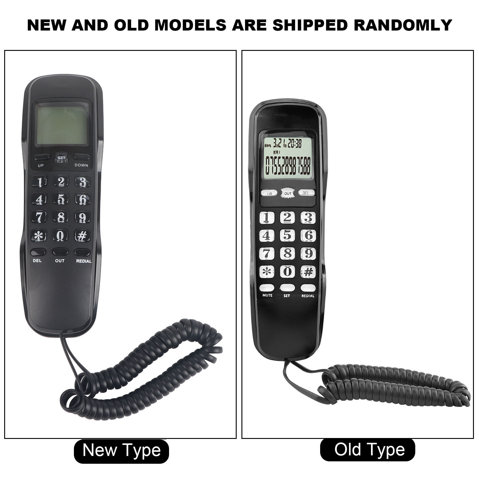 Description Picture 5 of itemMini Phone Wall Mountable Telephone Incoming Caller ID LCD Display Desk Fixed Landline Phone for Home Hotel Office Business